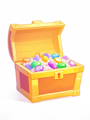 JPG 일러스트 사람없음 빛 반짝임 오픈 화려 보석 진주 보물상자 보석상자 국내일러스트 AI일러스트 AI콘텐츠 컨셉 모션 상자 광석 파일형식