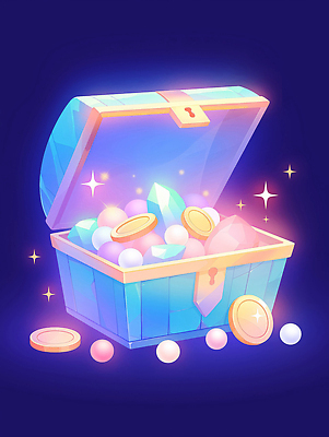 JPG 일러스트 사람없음 빛 반짝임 오픈 화려 보석 남색 진주 금화 보물상자 보석상자 국내일러스트 AI일러스트 AI콘텐츠 컬러 컨셉 모션 상자 황금 광석 파일형식