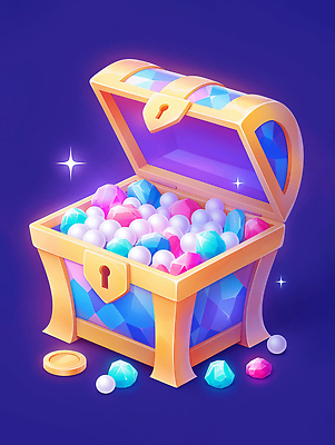 JPG 일러스트 사람없음 빛 반짝임 오픈 화려 보석 남색 진주 금화 보물상자 보석상자 국내일러스트 AI일러스트 AI콘텐츠 컬러 컨셉 모션 상자 황금 광석 파일형식