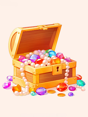 JPG 일러스트 사람없음 오픈 화려 보석 진주 금화 보물상자 보석상자 국내일러스트 AI일러스트 AI콘텐츠 컨셉 상자 황금 광석 파일형식