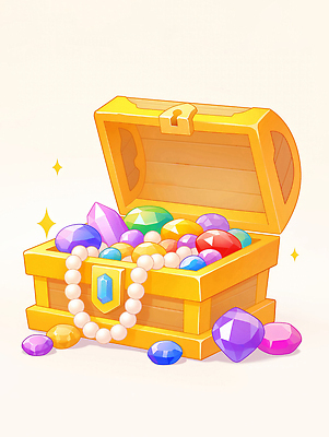 JPG 일러스트 사람없음 반짝임 오픈 화려 보석 진주 보물상자 보석상자 국내일러스트 AI일러스트 AI콘텐츠 컨셉 모션 상자 광석 파일형식