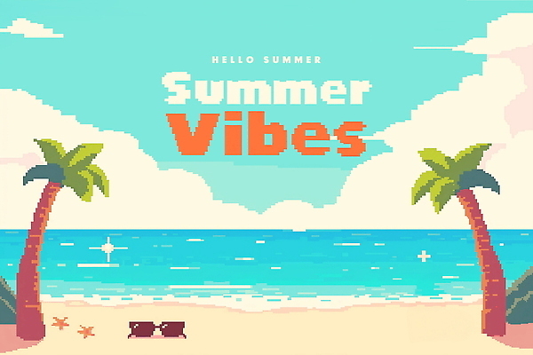 PSD 구름 일러스트 하늘 불가사리 해변 사람없음 반짝임 모래사장 선글라스 야자수 여름풍경 바위 픽셀 국내일러스트 자연요소 나무 안경 바다 모션 극피동물 풍경 돌_바위 파일형식 여름_계절