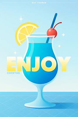 PSD 포스터 음료 일러스트 빨대 사람없음 파란색 반짝임 칵테일 체리 레몬 즐거움 칵테일잔 슬라이스 레몬장식 국내일러스트 감정 컬러 술잔 과일 모션 주류 장식 파일형식