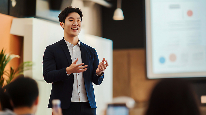 JPG 편집이미지 남자 한명 미소 정장 상반신 성인 손들기 비즈니스맨 발표 프레젠테이션 회의실 컨퍼런스 의료성형뷰티 성인남자한명만 편집실사 AI인물포토 AI콘텐츠 1 옷 비즈니스 모션 회의 표정 사람 직장인 CG 남자한명만 성인남자만 파일형식 AI포토