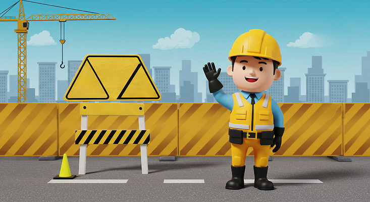 JPG 전신 구름 편집이미지 남자 장갑 하늘 안내 한명 미소 안전 성인 3D 손들기 건설현장 안전모 위험 안전가드 안전조끼 안전표지판 성인남자한명만 편집3D AI컴퓨터그래픽 AI콘텐츠 자연요소 1 잡화 컨셉 모션 건설업 표정 사람 표지판 헬멧 안전장비 디지털합성 남자한명만 성인남자만 파일형식