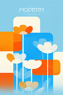 PSD 포스터 잎 일러스트 미술 사람없음 파란색 꽃병 모던 국내일러스트 식물 꽃 컬러 문화예술 파일형식