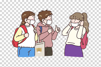 편집이미지 여자 남자 어린이 책가방 누끼 소녀 소년 상반신 세명 잡기 따봉 PNG 마스크착용 어린이만 가방 모션 마스크 사람 최고 사회이슈 파일형식