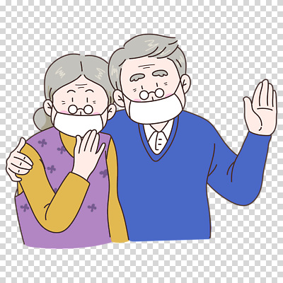 편집이미지 여자 할아버지 노년 남자 할머니 누끼 상반신 두명 노부부 손인사 PNG 마스크착용 노인만 안경낌 어깨에손 부부 안경 모션 마스크 사람 성인 인사 사회이슈 성인만 파일형식