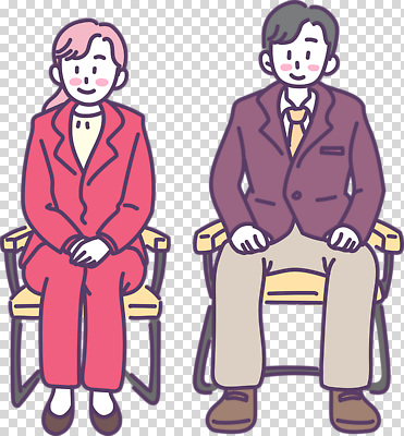 전신 편집이미지 여자 남자 의자 미소 누끼 앉기 정장 성인 두명 면접 PNG 성인만 옷 가구 비즈니스 모션 표정 사람 파일형식