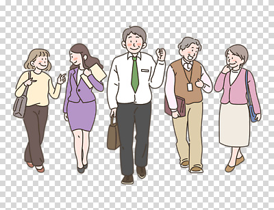 전신 편집이미지 여자 남자 중년 서류가방 대화 미소 누끼 정장 여러명 성인 손들기 파이팅 가리킴 비즈니스맨 비즈니스우먼 PNG 사원증 옷 다수 가방 비즈니스 모션 표정 말하기 사람 손짓 직장인 파일형식