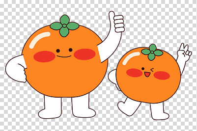 편집이미지 허리손 감 윙크 미소 누끼 사람없음 귀여움 주황색 브이 과일캐릭터 따봉 PNG 캐릭터 컬러 포즈 컨셉 과일 표정 손짓 최고 파일형식