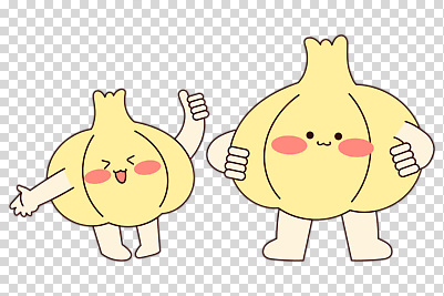 편집이미지 허리손 마늘 누끼 사람없음 귀여움 눈감음 따봉 PNG 마늘캐릭터 연노랑색 캐릭터 포즈 컨셉 채소 모션 노란색 최고 파일형식