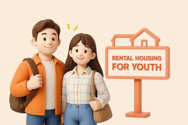 PSD 편집이미지 커플 여자 남자 배낭 사랑 미소 청년 두명 3D 잡기 표지판 지원 청년만 집모양 청년주택 청년주거지원 편집3D 모양 감정 가방 관계 모션 알림판 표정 사람 성인 디지털합성 성인만 파일형식 청년주거지원사업 청년정책