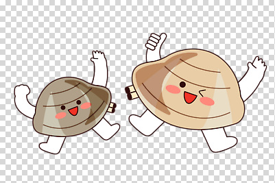 편집이미지 조개 윙크 미소 누끼 사람없음 손들기 귀여움 만세 따봉 PNG 조개캐릭터 캐릭터 컨셉 모션 어패류 표정 최고 파일형식