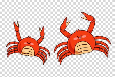 편집이미지 미소 누끼 사람없음 빨간색 손들기 귀여움 게 PNG 꽃게캐릭터 해물캐릭터 캐릭터 컬러 컨셉 모션 표정 갑각류 파일형식