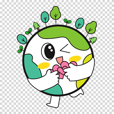 나무 편집이미지 안기 윙크 미소 들기 누끼 사람없음 초록색 귀여움 하트 PNG 지구캐릭터 모양 식물 캐릭터 지구 컬러 컨셉 모션 표정 파일형식
