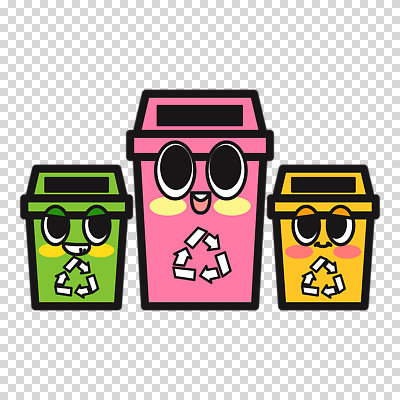 편집이미지 캐릭터 미소 누끼 사람없음 귀여움 쓰레기통 분리수거 PNG 분리수거함 재활용표시 컨셉 표시 표정 재활용 수거함 파일형식
