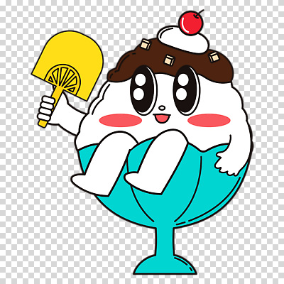 편집이미지 캐릭터 들기 누끼 앉기 사람없음 귀여움 부채 체리 팥빙수 PNG 부채질 빙수그릇 그릇 컨셉 과일 모션 빙수 파일형식
