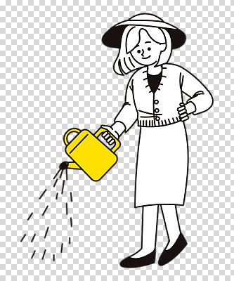 전신 편집이미지 여자 허리손 한명 미소 들기 누끼 성인 물뿌리개 물주기 PNG 챙모자 성인여자한명만 모자_잡화 1 포즈 모션 표정 사람 여자한명만 성인여자만 파일형식