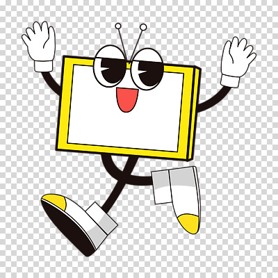 편집이미지 캐릭터 안테나 누끼 사람없음 달리기 텔레비전 만세 PNG 통신 모션 전자제품 파일형식