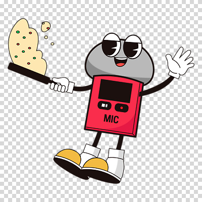 편집이미지 캐릭터 미소 들기 누끼 사람없음 손들기 프라이팬 마이크 볶음 볶음밥 PNG 음식 음향기기 모션 주방용품 표정 파일형식