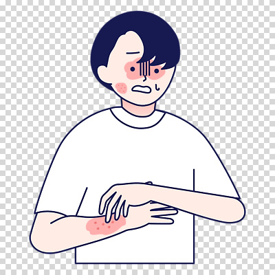 편집이미지 남자 한명 누끼 상반신 성인 PNG 간지럼 피부질환 아토피 울상 성인남자한명만 긁기 1 모션 사람 질병 남자한명만 성인남자만 파일형식