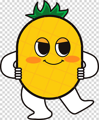 편집이미지 허리손 미소 누끼 사람없음 노란색 귀여움 파인애플 PNG 파인애플캐릭터 캐릭터 컬러 포즈 컨셉 과일 표정 열대과일 파일형식
