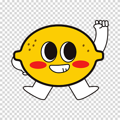 편집이미지 허리손 미소 누끼 사람없음 노란색 손들기 귀여움 레몬 PNG 레몬캐릭터 캐릭터 컬러 포즈 컨셉 과일 모션 표정 파일형식