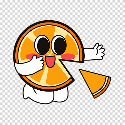 편집이미지 조각 미소 누끼 사람없음 귀여움 주황색 무릎꿇기 PNG 손뻗기 오렌지조각 오렌지캐릭터 캐릭터 컬러 컨셉 오렌지 모션 표정 파일형식