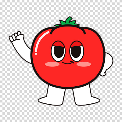편집이미지 허리손 토마토 미소 누끼 사람없음 빨간색 손들기 귀여움 PNG 토마토캐릭터 캐릭터 컬러 포즈 컨셉 채소 모션 표정 파일형식