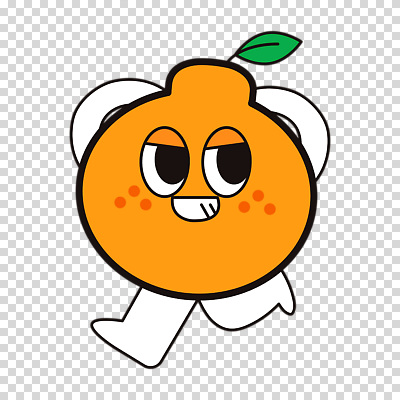 편집이미지 잎 웃음 누끼 사람없음 달리기 손들기 귀여움 주황색 한라봉 PNG 한라봉캐릭터 식물 캐릭터 컬러 컨셉 과일 모션 표정 파일형식