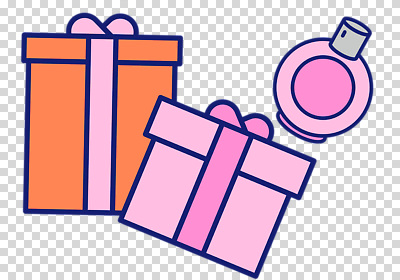 편집이미지 분홍색 누끼 사람없음 선물상자 PNG 향수병 컬러 선물 상자 향수 병_담는 파일형식