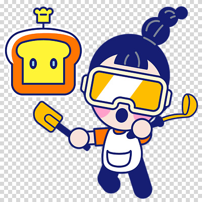 전신 편집이미지 여자 고글 한명 들기 누끼 성인 앞치마 로봇 식빵 국자 주걱 PNG 성인여자한명만 1 빵 모션 주방용품 사람 여자한명만 성인여자만 파일형식