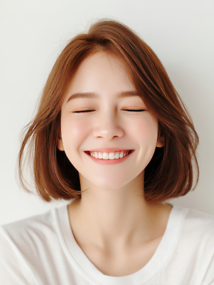 JPG 모델 편집이미지 여자 한명 미소 상반신 성인 뷰티 단발머리 헤어관리 뷰티풀 의료성형뷰티 성인여자한명만 편집실사 AI인물포토 AI콘텐츠 1 헤어스타일 표정 사람 CG 여자한명만 성인여자만 파일형식 AI포토