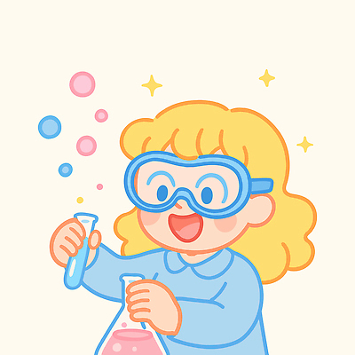 여자 행복 어린이 일러스트 학교 수업 한명 웃음 들기 소녀 상반신 반짝임 성장 잡기 즐거움 시험관 신학기 신기함 삼각플라스크 과학교육 보안경 소녀한명만 국내일러스트 AI파일 1 교육 감정 과학 컨셉 모션 표정 실험기구 사람 안전장비 플라스크 여자한명만 소녀만 파일형식 벡터