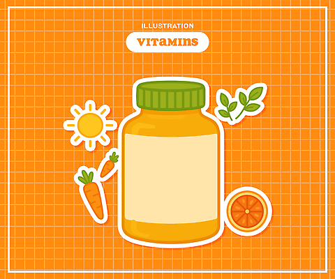 스티커 잎 일러스트 사람없음 세트 태양 약 주황색 당근 약병 자몽 비타민 원기회복 비타민d 국내일러스트 AI파일 자연요소 식물 컬러 과일 의학 뿌리채소 영양소 회복 병_담는 파일형식 벡터