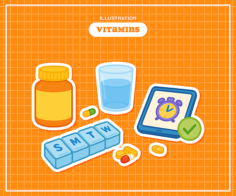 스티커 일러스트 잔 사람없음 물 스마트폰 세트 상자 알약 약 주황색 알람 약병 물컵 체크표시 저장 비타민 요일 원기회복 국내일러스트 AI파일 자연요소 식기 컬러 의학 컵 핸드폰 스마트기기 날짜 확인 영양소 회복 병_담는 파일형식 벡터