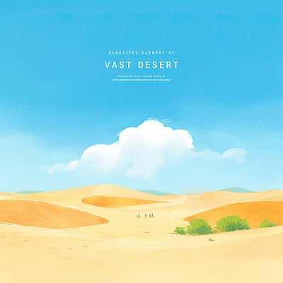 PSD 나무 구름 실루엣 일러스트 하늘 수채화 사람 여러명 여름풍경 사막 감성 국내일러스트 자연요소 식물 다수 컨셉 촬영기법 풍경 파일형식 여름_계절