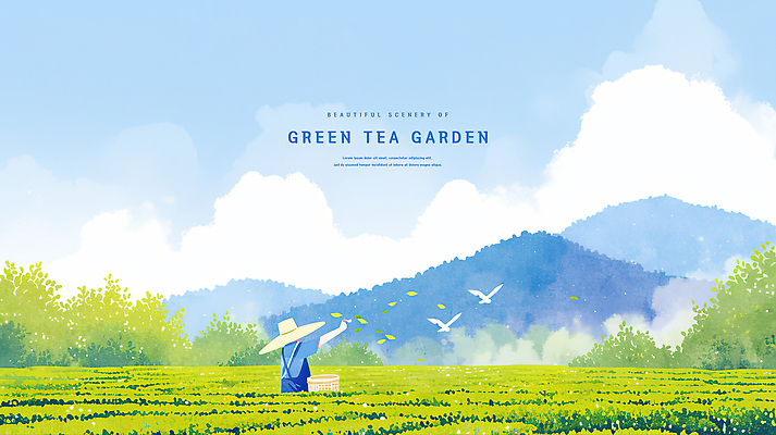 PSD 나무 구름 남자 하늘색 잎 일러스트 자연 조류 하늘 수채화 한명 상반신 성인 손들기 바구니 여름풍경 작업 밀짚모자 감성 녹차밭 싱그러움 성인남자한명만 산맥 국내일러스트 자연요소 식물 동물 모자_잡화 1 컨셉 밭 모션 산 사람 풍경 파란색 녹차 생태계 남자한명만 성인남자만 파일형식 여름_계절