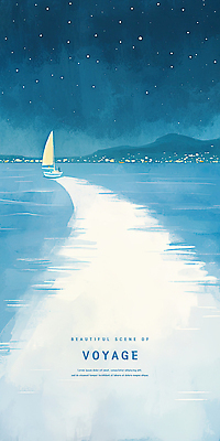 PSD 바다 일러스트 밤하늘 수채화 산 항해 사람없음 파란색 여름풍경 돛단배 감성 여름밤 국내일러스트 컬러 컨셉 배_교통 하늘 풍경 여름 야간 파일형식 여름_계절