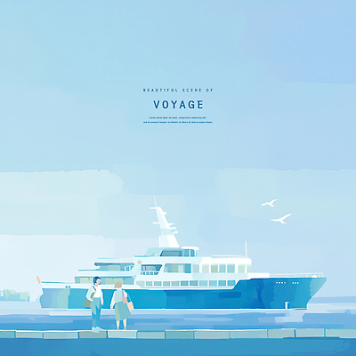 전신 PSD 여자 바다 일러스트 조류 하늘 수채화 항해 성인 두명 파란색 여름풍경 크루즈 감성 성인여자만 국내일러스트 동물 컬러 컨셉 배_교통 사람 풍경 여자만 성인만 파일형식 여름_계절