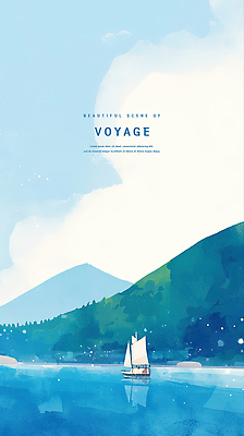 PSD 구름 바다 일러스트 하늘 수채화 항해 사람없음 파란색 여름풍경 돛단배 감성 회산백련지 국내일러스트 자연요소 컬러 컨셉 배_교통 풍경 저수지 무안 파일형식 여름_계절