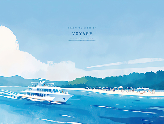 PSD 나무 구름 요트 일러스트 하늘 수채화 산 항해 사람 여러명 해변 파란색 여름풍경 파라솔 감성 국내일러스트 자연요소 식물 바다 컬러 다수 컨셉 배_교통 풍경 파일형식 여름_계절