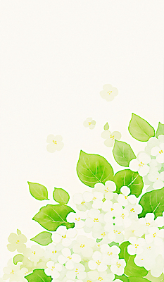 JPG 잎 꽃백그라운드 일러스트 수채화 사람없음 흰색 수국 국내일러스트 AI일러스트 AI콘텐츠 식물 꽃 컬러 백그라운드 파일형식