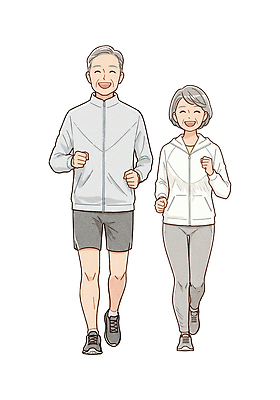 전신 PSD 여자 노년 남자 일러스트 가족 사랑 두명 운동복 달리기 운동 노부부 소중 가정의달 노인만 일러캐릭터 캐릭터 부부 옷 감정 컨셉 관계 모션 건강 사람 성인 5월 성인만 파일형식