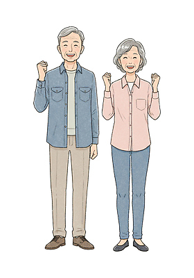 전신 PSD 여자 노년 남자 일러스트 가족 응원 사랑 미소 두명 노부부 파이팅 주먹 소중 가정의달 노인만 일러캐릭터 캐릭터 부부 감정 컨셉 관계 모션 표정 사람 성인 5월 성인만 파일형식