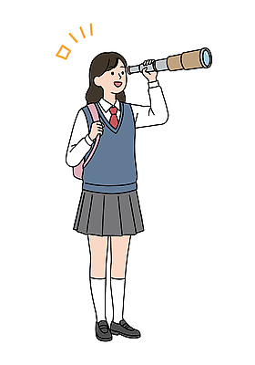 전신 PSD 학생 응시 여자 교복 일러스트 청소년 책가방 한명 들기 스쿨라이프 망원경 잡기 청소년교육 발견 시험공부 시험준비 열심 십대여자한명만 일러캐릭터 캐릭터 1 라이프스타일 시선 옷 교육 가방 학교 모션 사람 학습 준비 여자한명만 십대여자만 파일형식