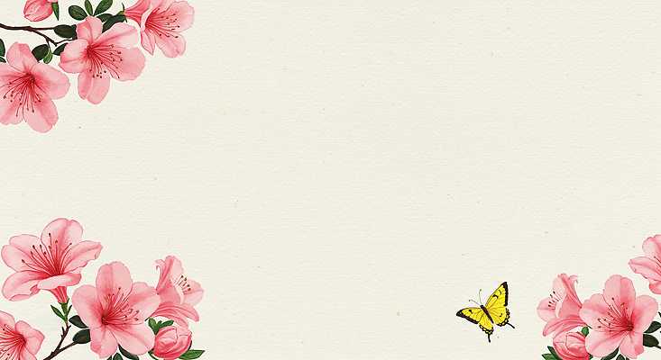 JPG 전통 나비 잎 꽃백그라운드 일러스트 수채화 사람없음 한지 향기 철쭉 꽃가지 국내일러스트 AI일러스트 AI콘텐츠 식물 꽃 종이 곤충 백그라운드 나뭇가지 냄새 파일형식