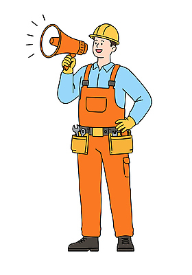 전신 PSD 남자 허리손 유니폼 일러스트 노동자 직업캐릭터 작업복 한명 미소 들기 성인 확성기 외침 벨트 스패너 안전모 주머니 멜빵바지 현장직 성인남자한명만 건설근로자 일러캐릭터 직업 캐릭터 1 잡화 옷 포즈 바지 모션 표정 사람 소리 공구 헬멧 안전장비 멜빵 남자한명만 성인남자만 파일형식
