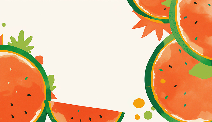 JPG 잎 일러스트 단면 여름음식 프레임 사람없음 빨간색 수박조각 카피스페이스 여름배경 제철과일 국내일러스트 AI일러스트 AI콘텐츠 식물 음식 컬러 조각 백그라운드 과일 수박 공백 제철 파일형식 여름_계절